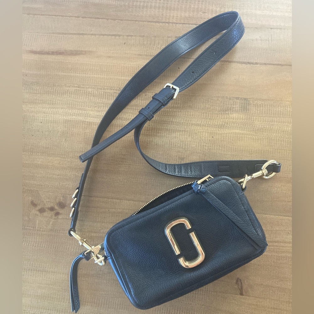 Marc Jacobs Black and Gold Crossbody Bag